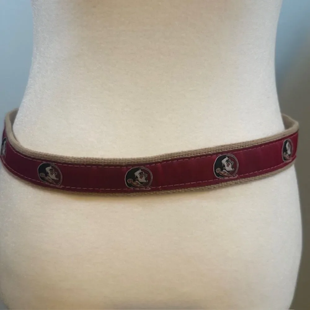 Zep Pro Florida‎ Seminoles FSU Belt Leather Canvas Sz 32 USA Made